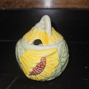 Sunflower Ceramic Sugar Bowl